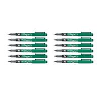 Pilot V Sign Pen Liquid Ink 2.0 mm Tip - Green, Box of 12