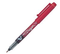 Pilot V Sign Pen Liquid Ink 2.0 mm Tip - Red, Box of 12