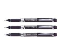 V10 Grip Hi-tecpoint Liquid Ink Rollerball Pen 1.0 mm Tip Set of 3 - Black