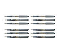 Pilot V4W Fountain Pen Disposable Silver Barrel Iridium Nib Black Ref 633101201 [Pack 12]