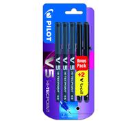 Pilot V5 0.5 mm Liquid Ink Rollerball Pen - Black (Pack of 5)