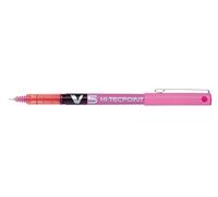 Pilot V5 Hi-Tecpoint Liquid Ink Rollerball Pen Pack of 3 Cutting Paste Pink