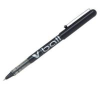 Pilot V5 Black V Ball Fine Rollerball Pen Pens Metal Tip 0.5mm Nib 0.3mm Line Liquid Ink Bl-Vb5 (12 Pens)