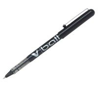 Pilot V5 Black V Ball Fine Rollerball Pen Pens Metal Tip 0.5mm Nib 0.3mm Line Liquid Ink BL-VB5 (12 Pens)