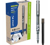 Pilot V5 Hi-Tecpoint Cartridge System Rollerball Pen Black Box of 40