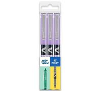 PILOT V5 Hi-Tecpoint Rollerball Pen - Fine 0.5mm Nib - Pillow Pack of 3 (Violet)