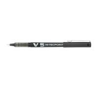 Pilot 3131910516507 V5 Hi-Tecpoint Liquid Ink Roller Pen - Black (Pack of 20)