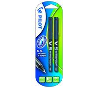 Pilot V5 Liquid Ink Rollerball 0.5 mm Tip (Pack of 2) - Black
