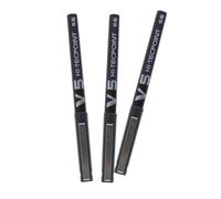 Pilot V5 Liquid Ink Rollerball Pen - 0.5mm Tip Precision Writing Black Ink Pen, Smooth Ink Flow Rollerball, Viewer Window & Plastic Barrel Biros for Office, School & Journaling