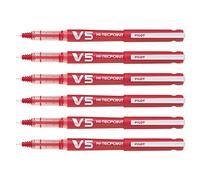 PILOT V5 Grip Liquid Ink Rollerball Pen Refillable Begreen Fine Tip Red Ink