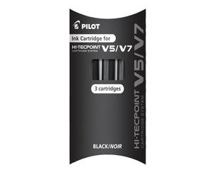 Pilot V5/v7 Cartridge - Black (Pack of 3)