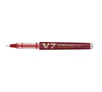 Pilot V7 Cartridge System Liquid Ink Rollerball 0.7mm Tip- Red, Box of 10