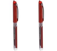 Pilot V7 Hi-tecpoint liquid ink rollerball pen, 0.7mm ball with red ink and fine 0.4mm line width (Pack of 2)