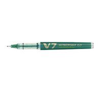 Pilot V7 Cartridge System Liquid Ink Rollerball 0.7mm Tip- Green, Box of 10
