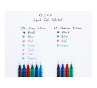 PILOT - V7 Hi-Tecpoint Liquid Ink Rollerball Pen - Medium 0.7mm Tip - 5 x Black