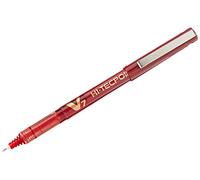 Pilot V7 Hi-Tecpoint Rollerball Pen, 0.7 mm Tip - Red, Box of 12