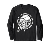 Pilot with Gas Mask in Cockpit Long Sleeve T-Shirt