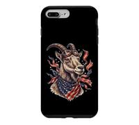 Piloting Patriotic Goat with Aviator Goggles July 4th Case for iPhone 7 Plus/8 Plus