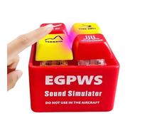 Pilots & Crew Alarm Key Fob, Warning Noise Simulator with Warning Sound Simulator, Airplane Keyring, LED Safety Button for Cockpit, Luminous Key Ring