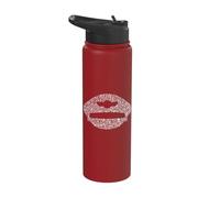 Pilots Hat Silhouette Aviation Enthusiast Stuff | Pilot Stainless Steel Insulated Water Bottle