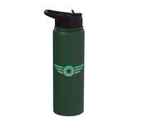 Pilots Wings Silhouette Aviation Enthusiast Stuff | Pilot Stainless Steel Insulated Water Bottle