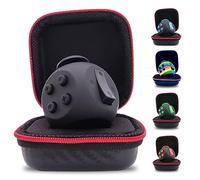 PILPOC theFube Fidget Cube - Deluxe Authentic Fidget Toys for Adults & Kids - Premium Protective Case, Stress Cube, Anxiety Toys, ADHD, OCD, Autism. Quiet Sides & Fidget Clicker Toy (Black)