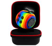PILPOC theFube Fidget Cube - Deluxe Authentic Fidget Toys for Adults & Kids - Premium Protective Case, Stress Cube, Anxiety Toys, ADHD, OCD, Autism. Quiet Sides & Fidget Clicker Toy (Rainbow)
