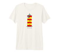 Pilsum, Hand-Drawn Lighthouse, German North Sea Premium T-Shirt