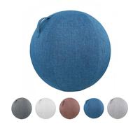 PiLtaR Exercise Ball Chair Fabric Cover Pilates Yoga Ball Chair for Home Office Desk, Pregnancy Ball & Balance Ball Seat, Birthing Ball for Pregnancy,Blue,55cm