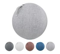 PiLtaR Exercise Ball Chair, Fabric Cover, Pilates & Yoga, Grey, 75cm
