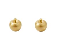 PILYON Black Cupboard Handles2Pack Brass Gourd Apple Cabinet Door Knob and Handle Gold Single Hole Drawer Cabinet Shoe Cabinet Knob Apple Diameter25mm