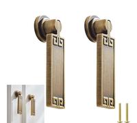 PILYON Black Cupboard Handles2Pack Chinese Style Brass Cabinet Door Knobs and Handles Antique Drawer Cabinet Wine Cabinet Furniture Knob Pendant Length 68mm