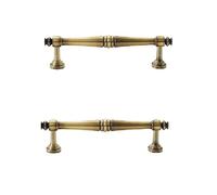 PILYON Door Knobs for Interior Doors 2Pack Bright Silver Single Hole Cabinet Door Handle Gold Wardrobe Pure Copper Handle Cabinet Handle,192mm Hole Pitch Mocha Copper Color