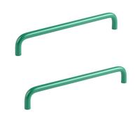 PILYON Drawer Handles and Knobs 2Pcs Green Knobs and Handles Wardrobe Door Drawer Cabinet Double Curved Handle Children's Room Hole Pitch320mm