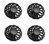 PILYON Handle Drawer 4 Pack Black Bird Cage Handle Cabinet Door Handle Cabinet Wardrobe Door Black Round Handle, Round Black 35 * 36mm