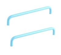 PILYON Handle Drawer Knobs 2Pcs Blue Knobs and Handles Wardrobe Door Drawer Cabinet Double Curved Handle Children's Room Hole Pitch128mm