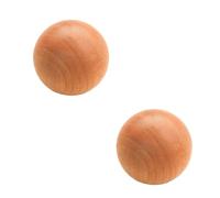 PILYON Handles 2 Pack Wood Ball Handle Wardrobe Drawer Shoe Cabinet Kitchen Knob and Handle Cherry Blossom Wood Ball 30mm