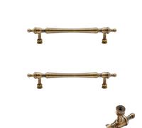 PILYON Handles 2Pack Bronze Salad Hand Style Retro Brass Cabinet Door Cabinet Kitchen Drawer Wardrobe Wooden Door Handle,Hole Pitch 160mm