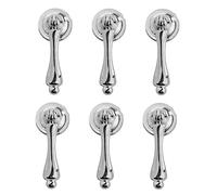 PILYON Handles 6 Pack Single Hole Drawer Knob Retro Wardrobe Cabinet Shoe Cabinet Chest of Drawers Door Handle 24 * 62mm Silver