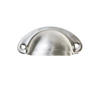 PILYON Wardrobe Handles 10 Pack Drawer Shell Pulls Retro Half Round Medicine Cabinet Vintage Furniture Hardware Brushed Nickel