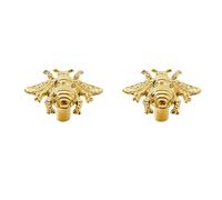 PILYON Wardrobe Handles 2Pack Brass Dragonfly Bee Wardrobe Door Knobs and Handles Silver Cabinet Drawer Shoe Cabinet Single Hole Gold Bee Length 36mm