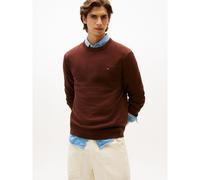 Pima Cotton/Cashmere Jumper with Crew Neck Brown