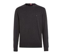 Pima Cotton/Cashmere Jumper with Crew Neck Dark Grey