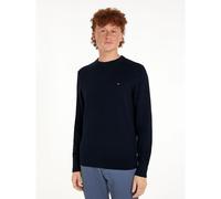 Tommy Hilfiger Organic Cotton Cashmere Mens Crew Sweater - Blue - Size Medium