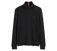 Pima Cotton/Cashmere Jumper with Turtleneck Black