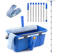 PIMEKOY 3m Professional Window Cleaning Kit with 12L Bucket for Outdoor
