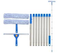 PIMEKOY 3m Window Cleaning Equipment Kit with Long Handle for Home, Outdoor