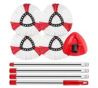 PIMEKOY Spin Mop Head Replacement & Handle Compatible with Vileda Turbo Mop