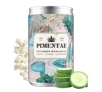 Pimentae Cucumber and Elderflower Margarita Cocktail Mix, 14.5% ABV, 8 x 125ml Pre-Mixed and Ready to Drink Tequila Cocktail Cans with Flavours of Cucumber, and Agave