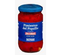 Pimientos del Piquillo en Tiras con Ajo, Roasted Piquillo Peppers Strips with Garlic, 290g pack de 5